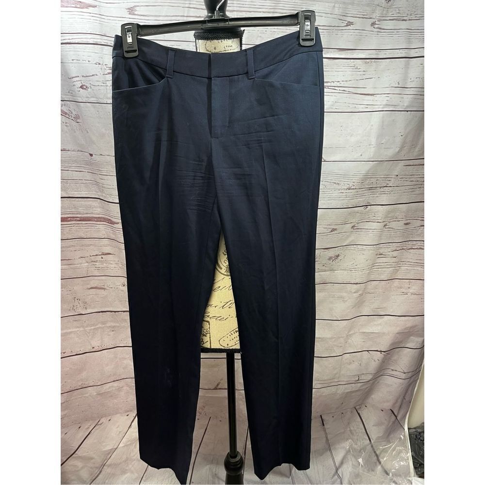 Saks Fifth Avenue Tollegno 1900 Tailored Career Dress Pants‎ Navy Blue  Size 4